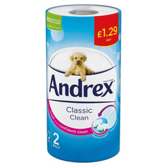 Andrex Classic Clean Toilet Tissue - 2 Rolls