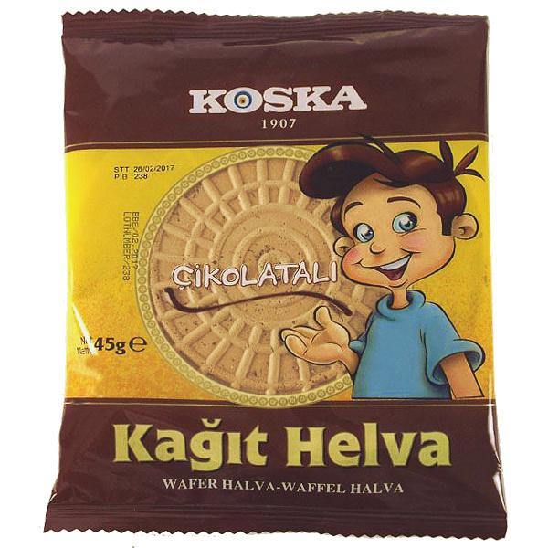 Koska Wafer Halva - with Chocolate - Kağıt Helva - 45gr - Richmond Greens Grocery