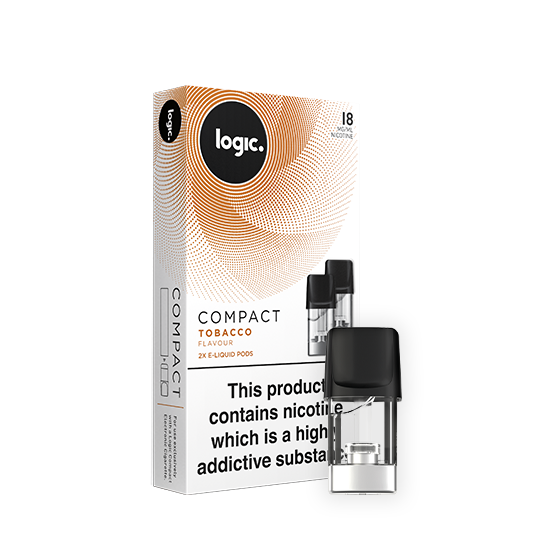Logic Compact 2 Pre-Filled Pods Tobacco - 18mg - Richmond Greens Grocery