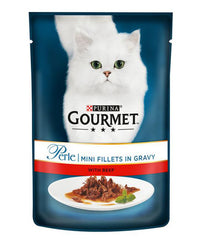Purina Gourmet Perle Mini Fillets in Gravy Beef 2x85g