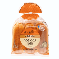 ST Pierre 6 Brioche Hot Dog Rolls - 270gr