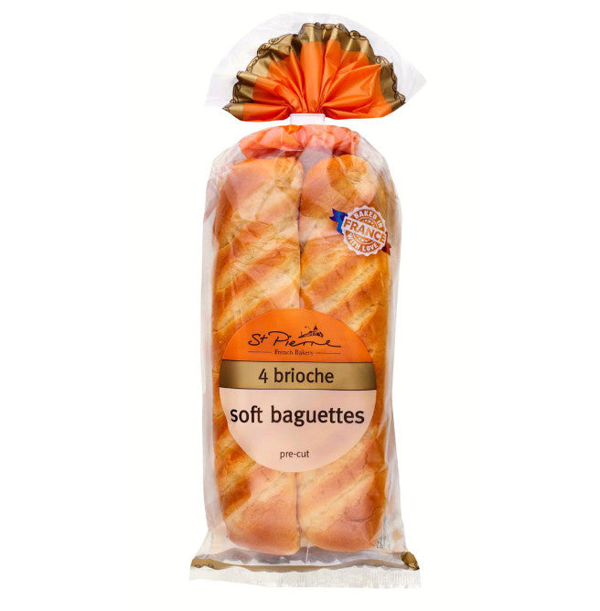 St Pierre 4 Brioche Soft Baguettes