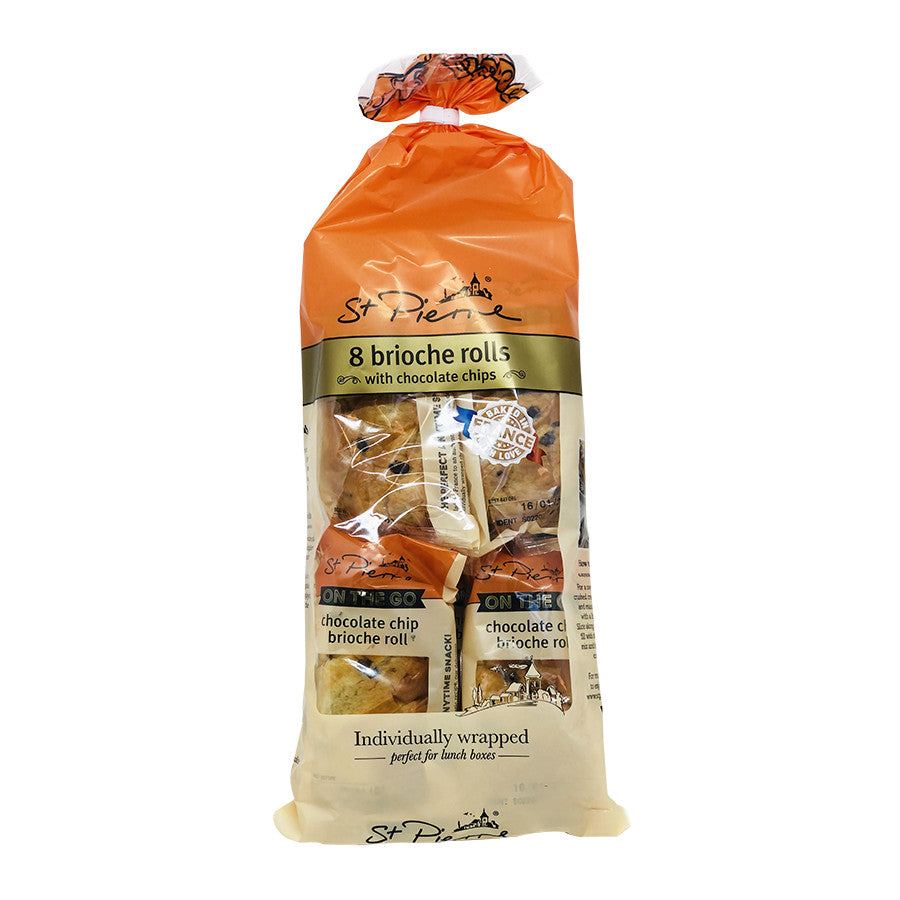 St Pierre 8 Brioche Rolls with Chocolate Chips