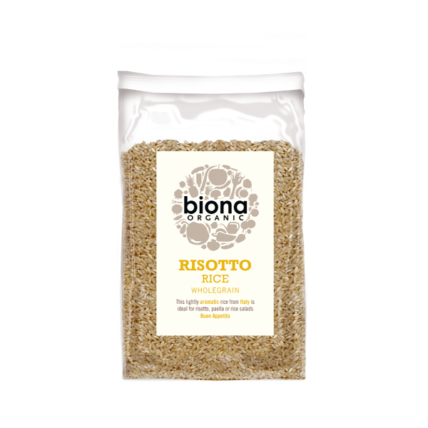 Biona Organic Brown Risotto Rice Wholegrain - 500gr - Richmond Greens Grocery