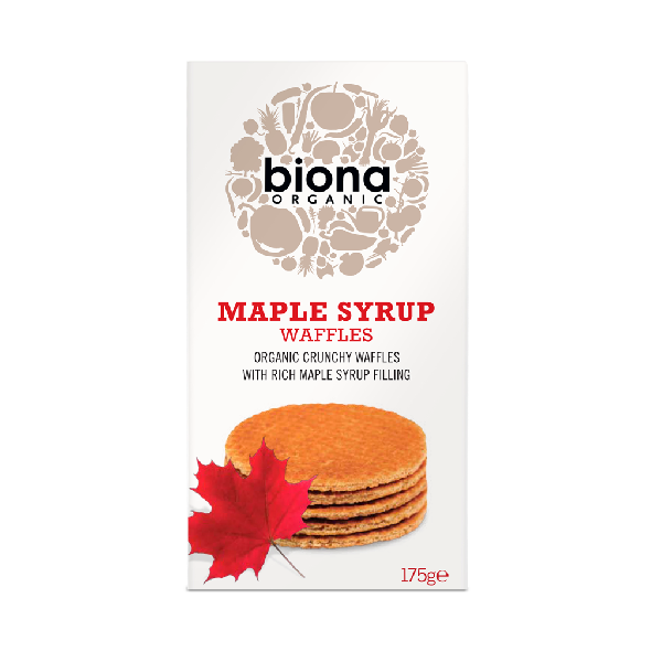 Biona Organic Mapple Syrup Waffles 175gr - Richmond Greens Grocery