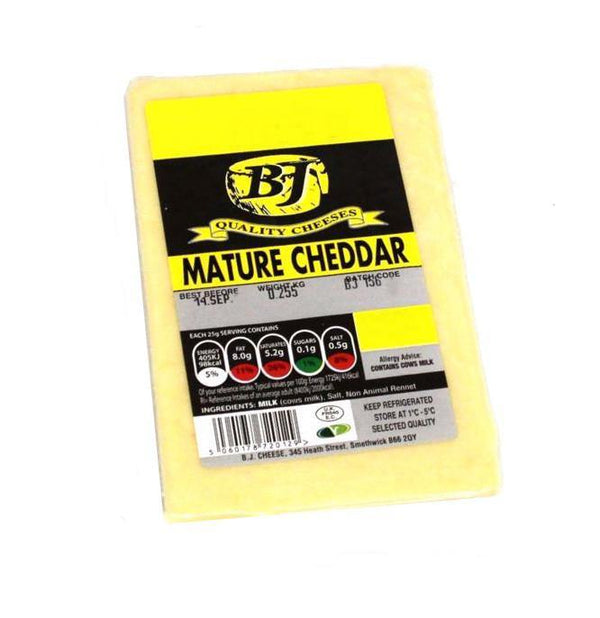 BJ Mature Cheddar Cheese 255 gr - Richmond Greens Grocery