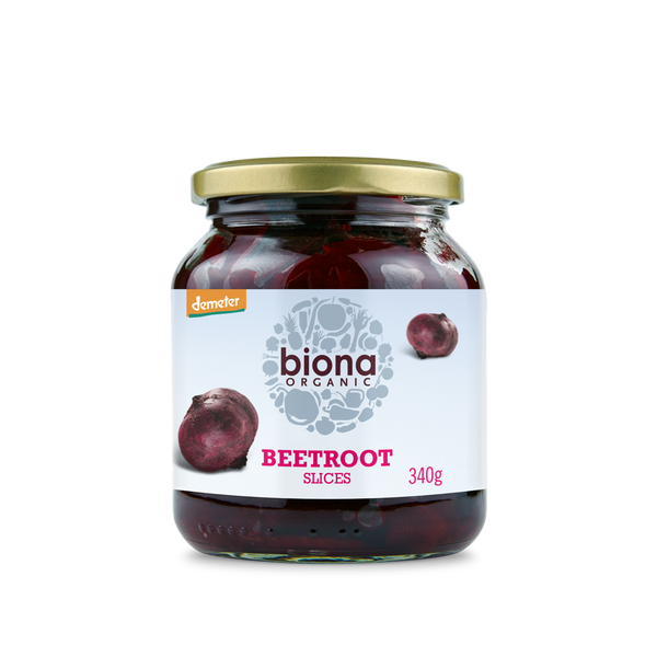 Biona Organic Beetroot Slices 340gr - Richmond Greens Grocery