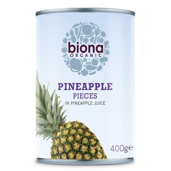 Biona Organic Pineapple Pieces in fruit juice 400gr - Richmond Greens Grocery