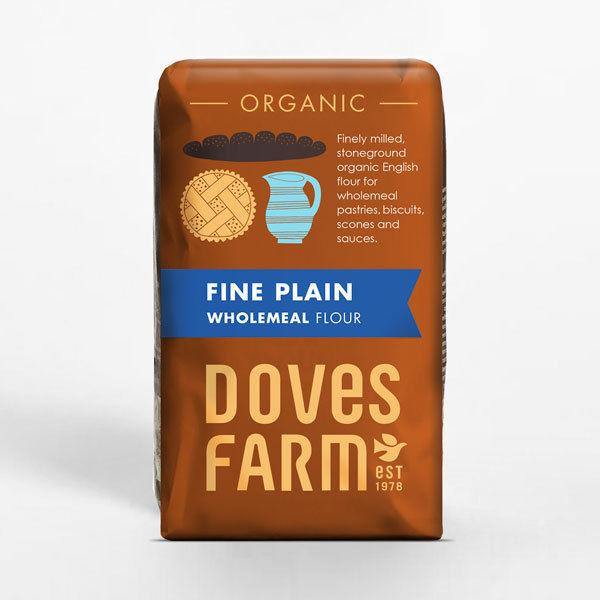 Doves Farm Organic Stoneground Fine Plain Wholemeal Flour 1kg - Richmond Greens Grocery