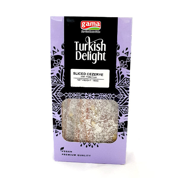 Turkish Delight Sliced Cezerye with Pistachios 180gr
