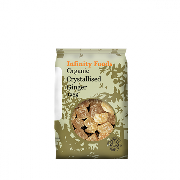 Infinity Organic Crystallised Ginger - 125gr - Richmond Greens Grocery