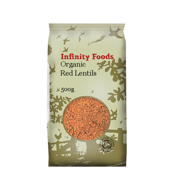 Infinity Organic Red Split Lentils - 500gr - Richmond Greens Grocery