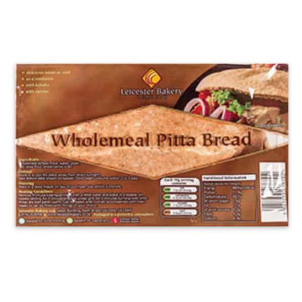 Leichester Bakery Wholemeal Pitta Bread - Pack of 6 - Richmond Greens Grocery