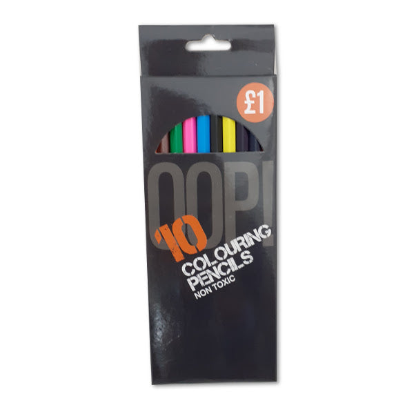 OOP 10 Colouring Pencils - Non Toxic