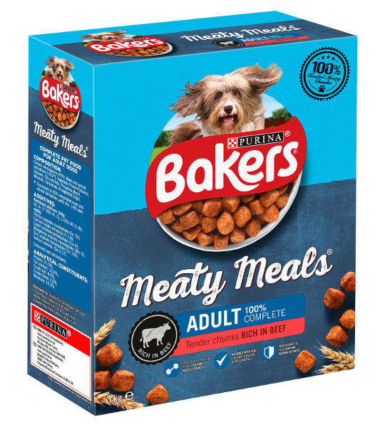 Purina Bakers Meaty Meals with Beef 1kg