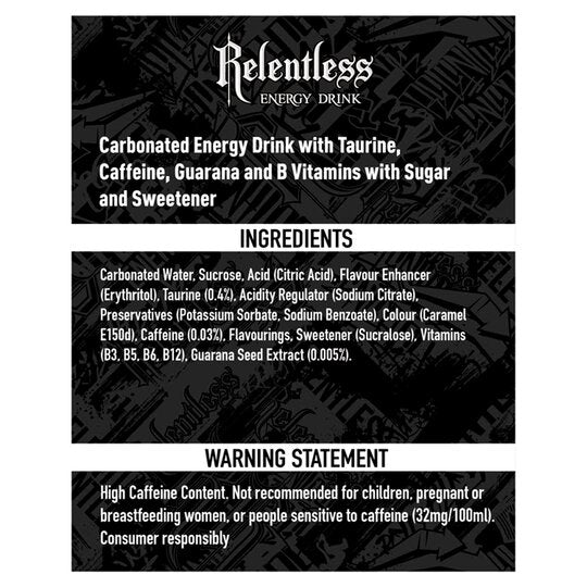 Relentless Origin Energy Drink - can 500ml
