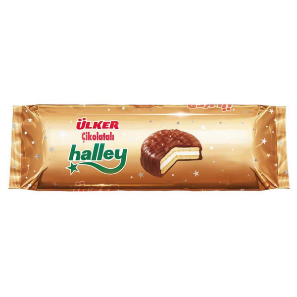 Ulker Halley Chocolate Covered Biscuits with Marshmallow - 240gr