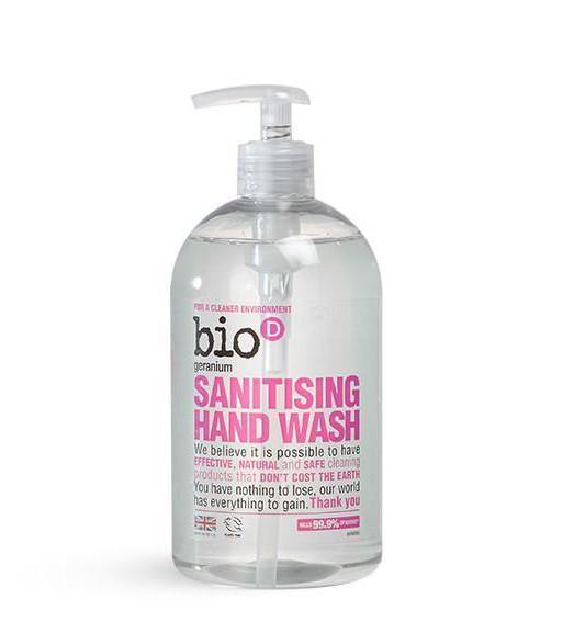Bio-D Geranium Sanitising Hand Wash 500ml - Richmond Greens Grocery