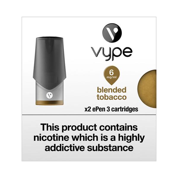 Vype ePen 3 Blended Tobacco 6mg - 2 cartridges